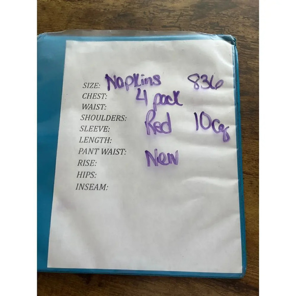 Target Home Casual RED Napkins 4 Pack 20in X 20in NEW - Picture 5 of 5